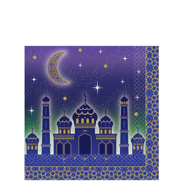 Eid Celebration Lunch Tissues 16pcs Printed Tableware - Party Centre - Party Centre