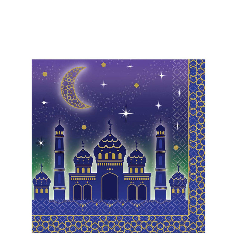 Eid Celebration Lunch Tissues 16pcs Printed Tableware - Party Centre