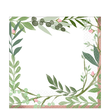 Love and Leaves Lunch Tissues 16pcs Printed Tableware - Party Centre - Party Centre