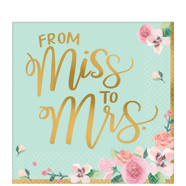 Mint To Be Lunch Tissues 33cm 16pcs Printed Tableware - Party Centre - Party Centre