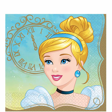 Once Upon A Time Cinderella Lunch Tissues 16pcs Printed Tableware - Party Centre - Party Centre