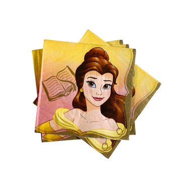 Disney Princess Once Upon A Time Belle Lunch Tissues 16pcs - Party Centre