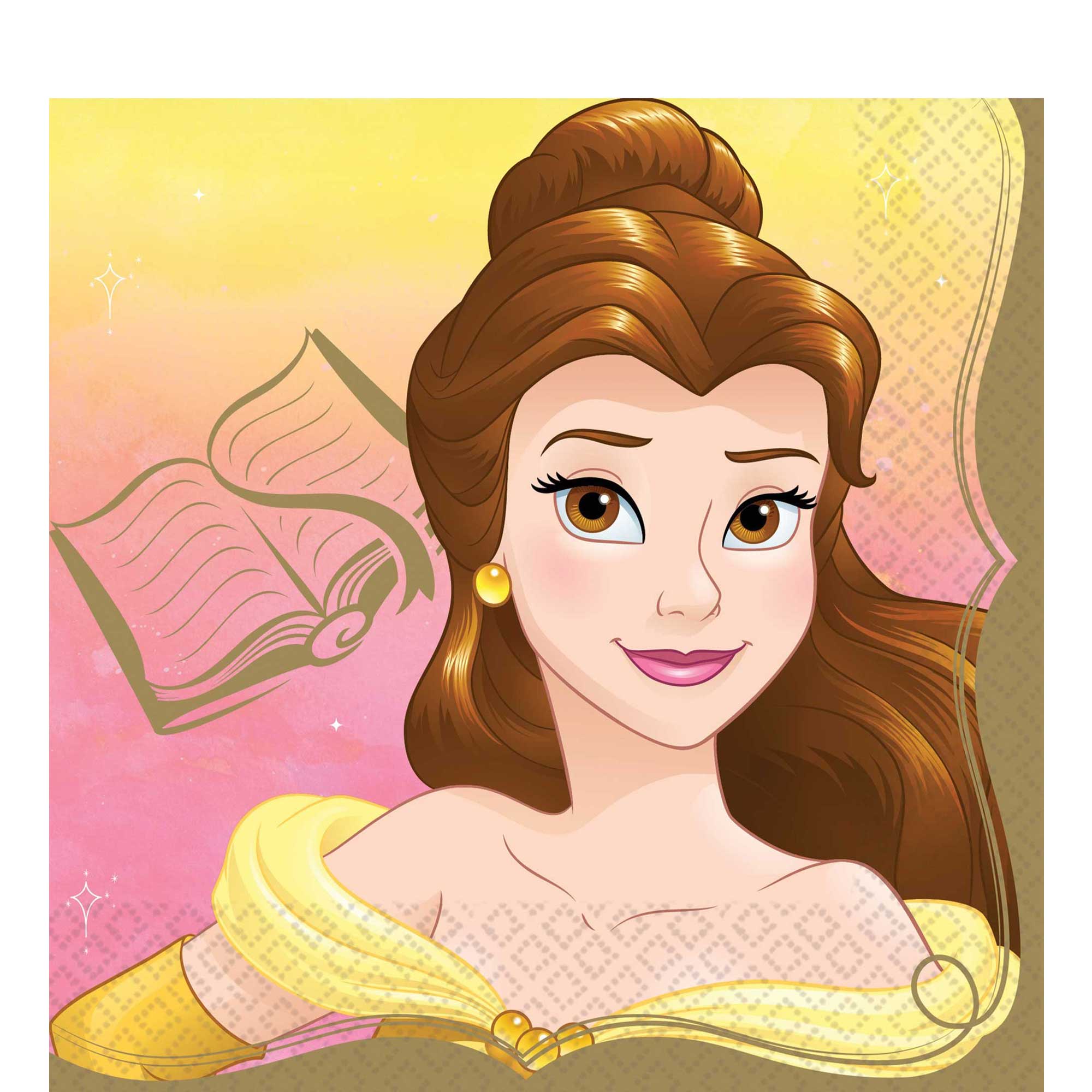 Disney Princess Once Upon A Time Belle Lunch Tissues 16pcs Party Favors - Party Centre - Party Centre