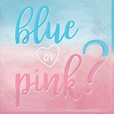 The Big Reveal Luncheon Napkins Lowcount 16pcs - Party Centre