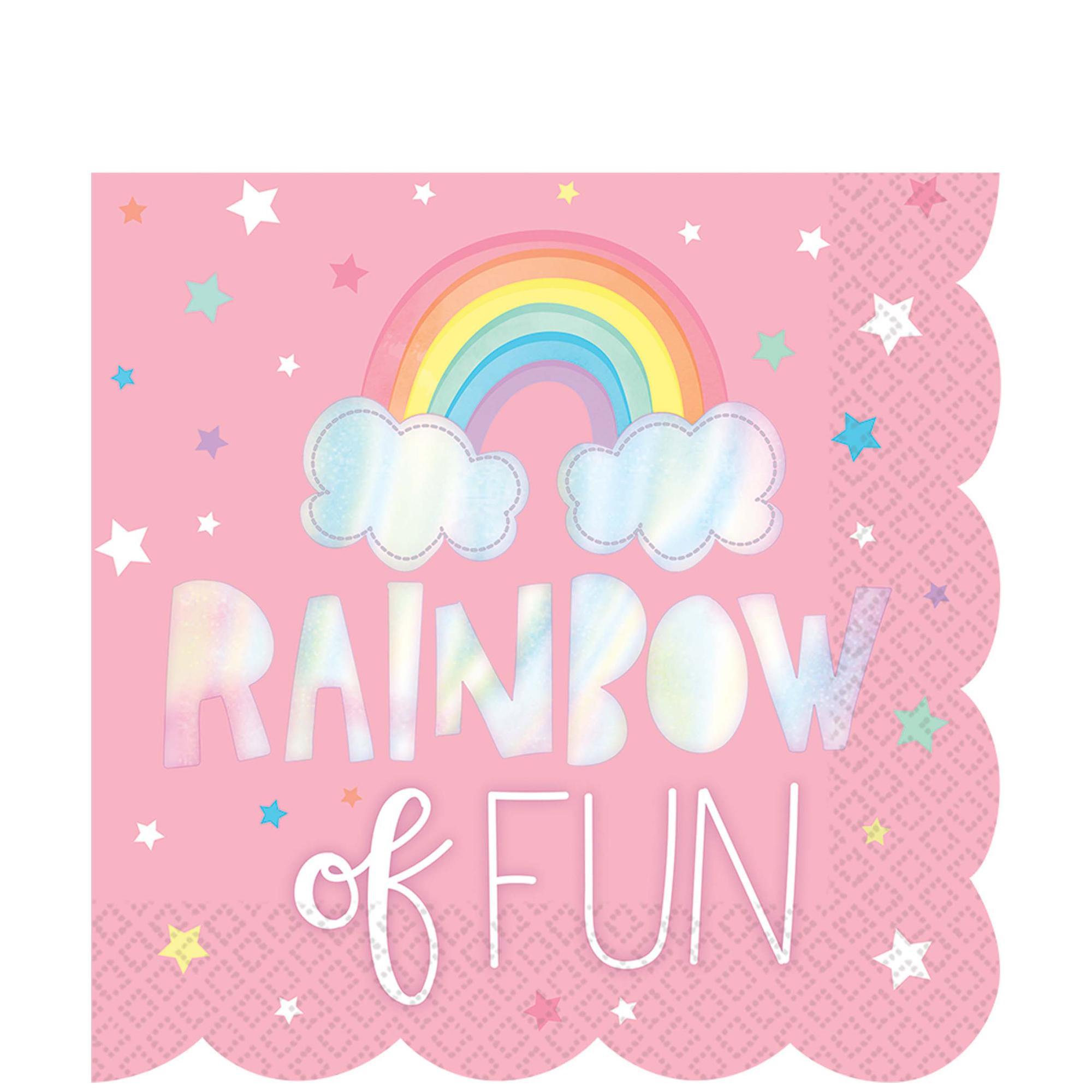 Magical Rainbow Lunch Tissues 33cm 16pcs Printed Tableware - Party Centre - Party Centre