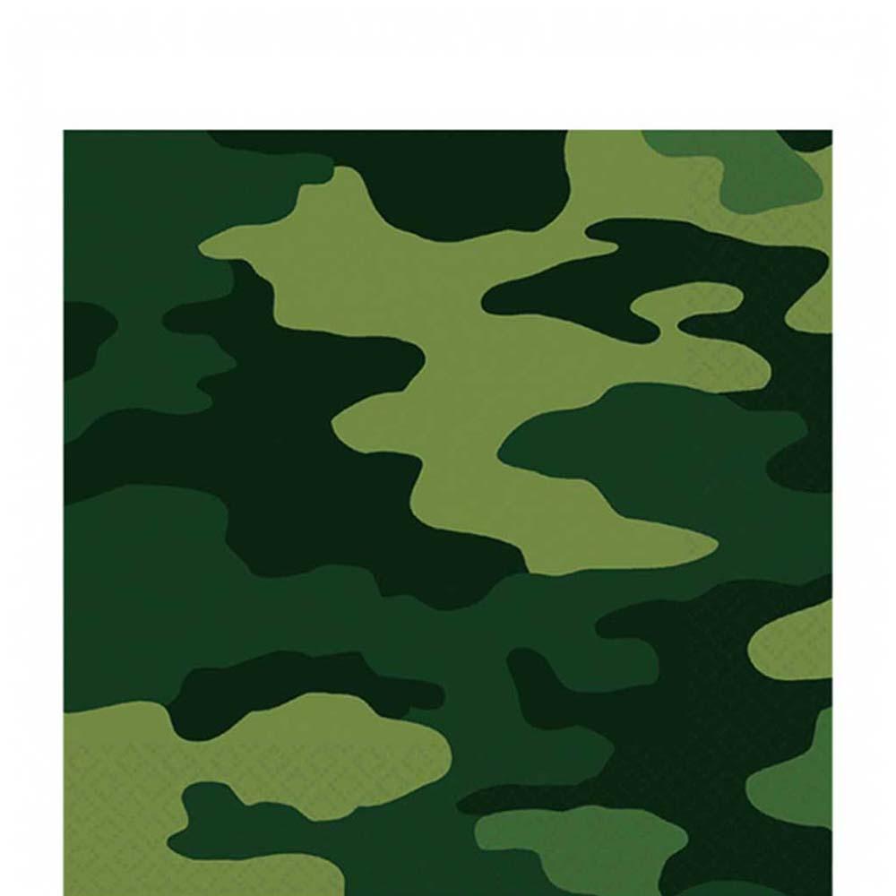 Camouflage Ultra Lunch Tissue 16pcs Printed Tableware - Party Centre - Party Centre