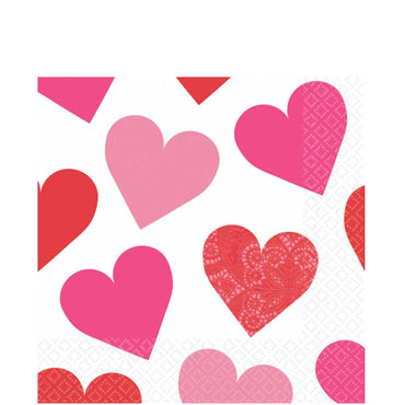 Key To Your Heart Luncheon Tissues 16pcs Printed Tableware - Party Centre - Party Centre