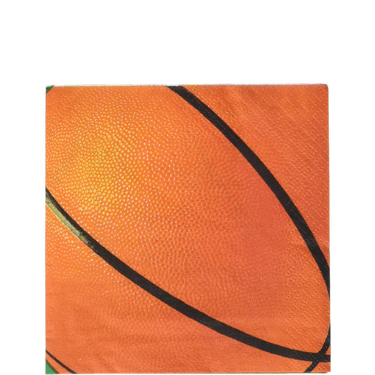 Basketball Fan Lunch Tissue 16pcs Printed Tableware - Party Centre