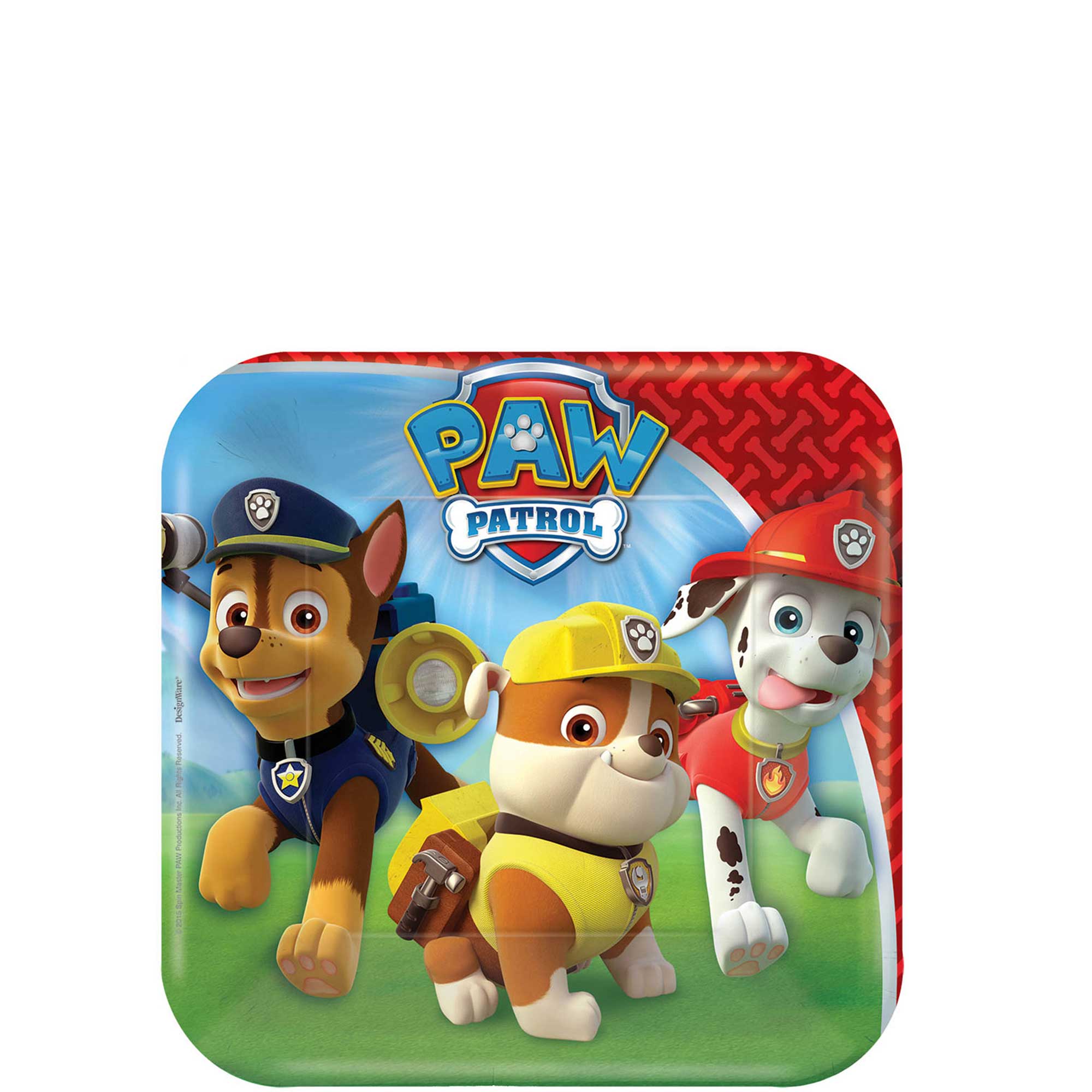Paw Patrol Square Plate 7in 8pcs Printed Tableware - Party Centre - Party Centre
