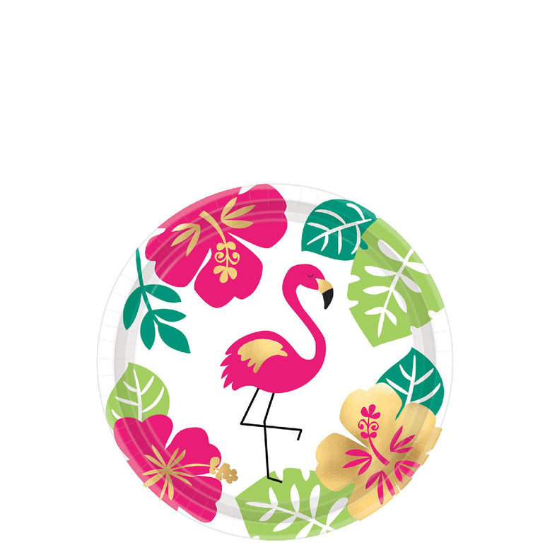 You Had Me At Aloha Round Paper Plates 18cm 8pcs Printed Tableware - Party Centre