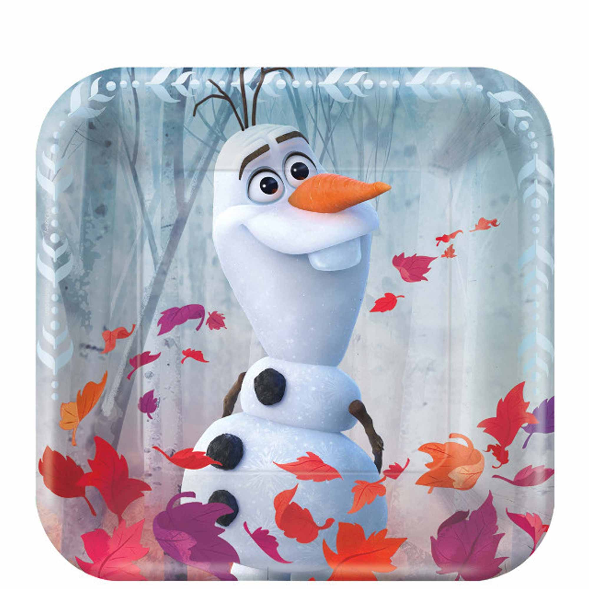 Frozen II Paper Square Plates 7in 8pcs Printed Tableware - Party Centre - Party Centre