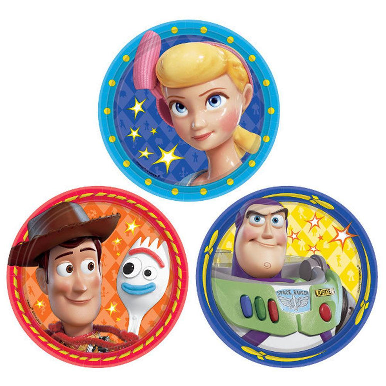 Disney Toy Story 4 Paper Plates 7in, 8pcs Printed Tableware - Party Centre