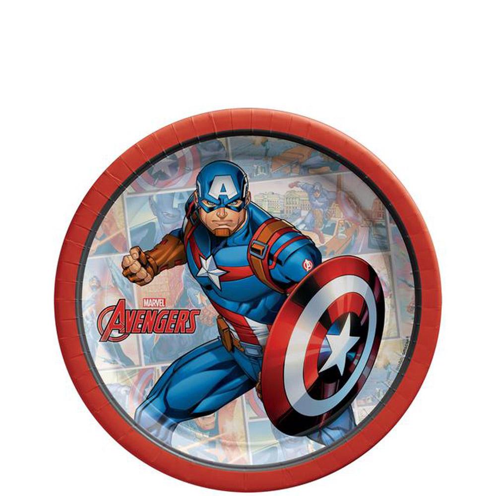 Marvel Powers Unite Round Paper Plates 7in, 8pcs Printed Tableware - Party Centre - Party Centre