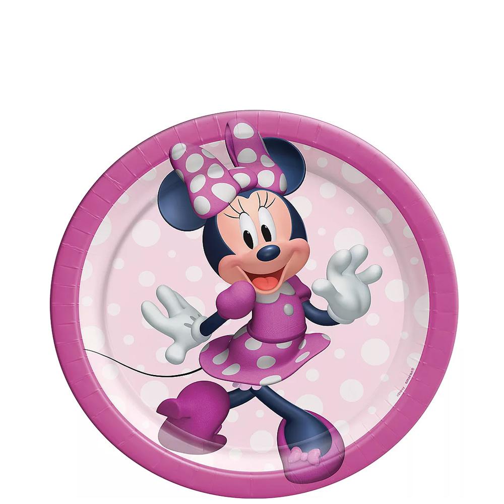 Disney Minnie Mouse Forever Round Plates 7in, 8pcs Solid Tableware - Party Centre - Party Centre