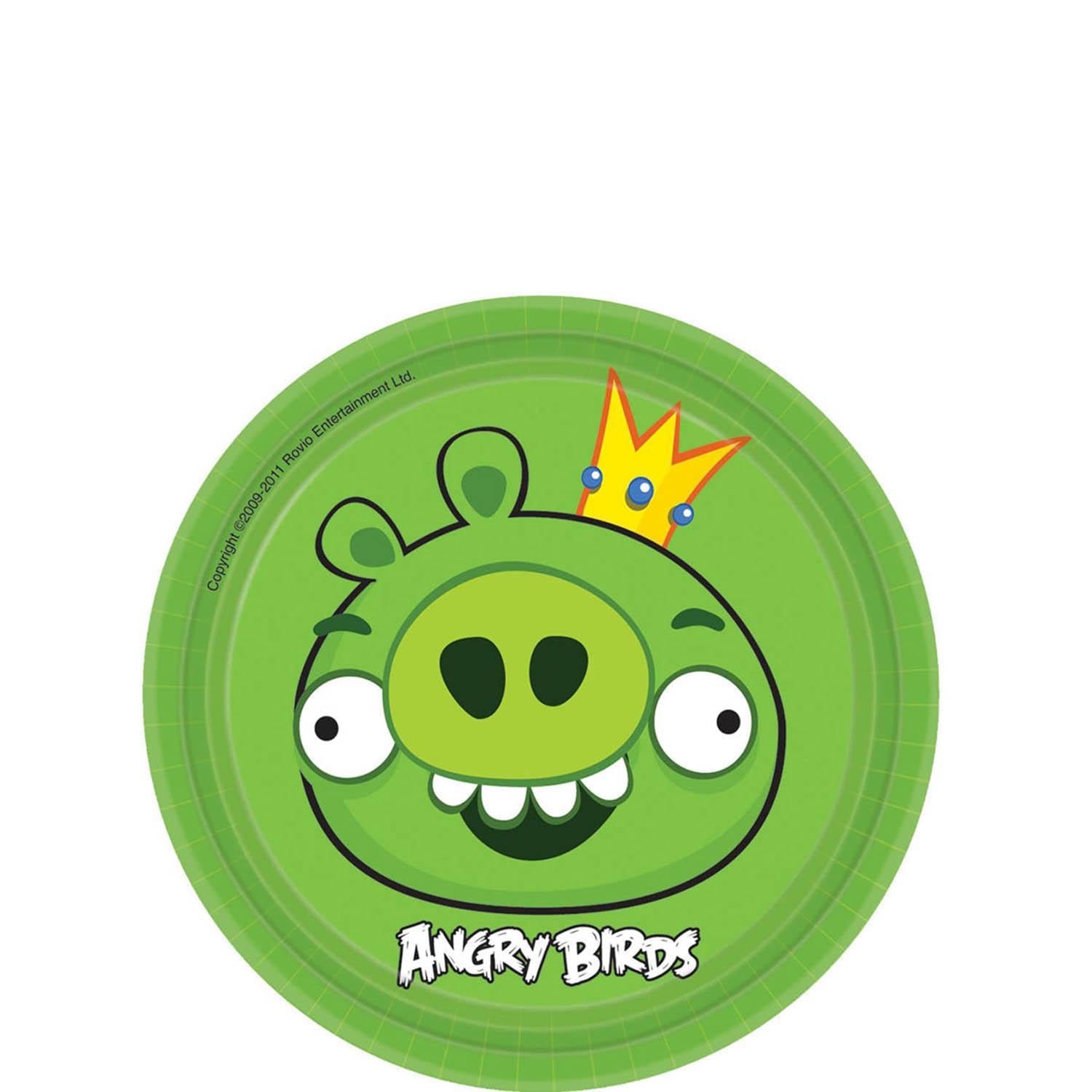 Angry Birds Dessert Plates 7in, 8pcs Printed Tableware - Party Centre - Party Centre