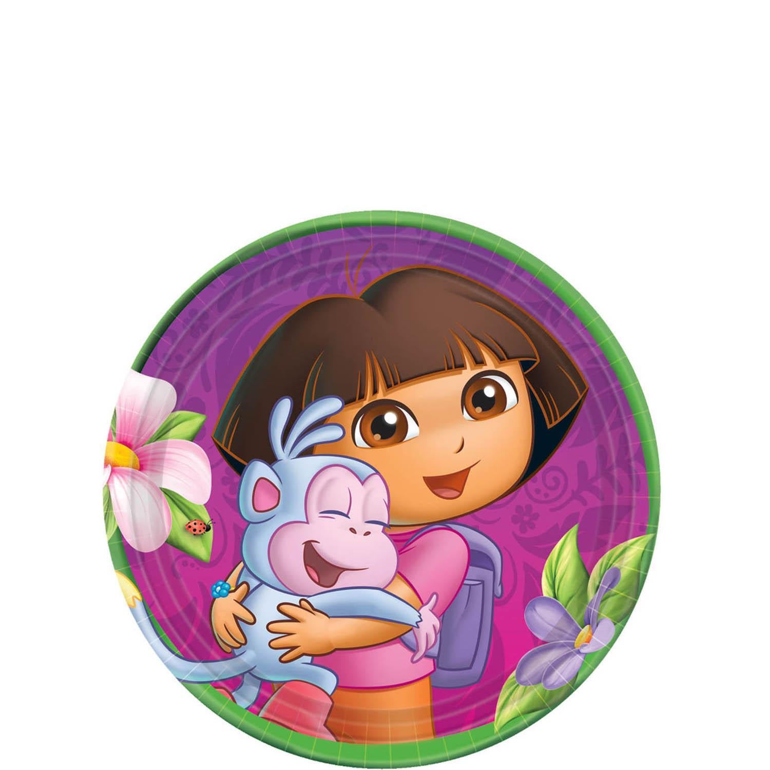 Dora's Flower Adventure  Plates 7In 8pcs Printed Tableware - Party Centre - Party Centre