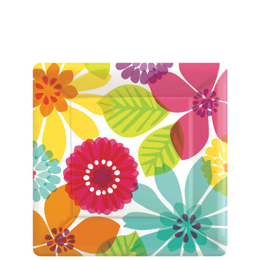 أطباق مربعة بتصميم داي إن بارادايس، 7 إنش، 8 قطع - Party Centre