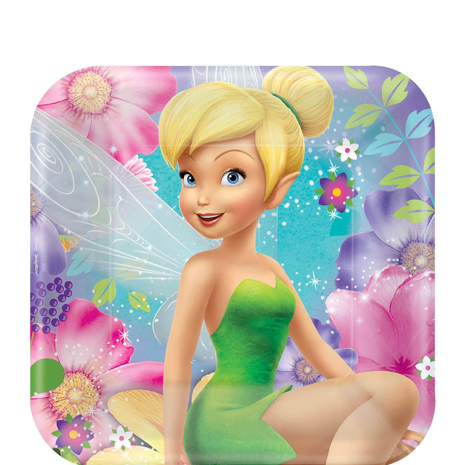 Best Friend Fairies Square Plates 9in, 8pcs Printed Tableware - Party Centre - Party Centre