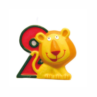 Safari Number 2 Candle Party Accessories - Party Centre - Party Centre