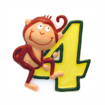 Safari Number 4 Candle Party Accessories - Party Centre - Party Centre