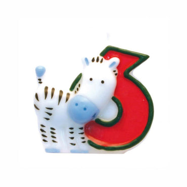 Safari Number 6 Candle Party Accessories - Party Centre - Party Centre