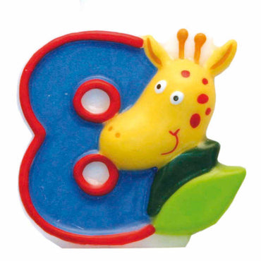 Safari Number 8 Candle Party Accessories - Party Centre - Party Centre