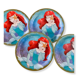 Once A Upon Time Ariel Round Paper Plates 9in, 8pcs