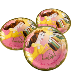 Once Upon A Time Round Belle Paper Plates 9in, 8pcs