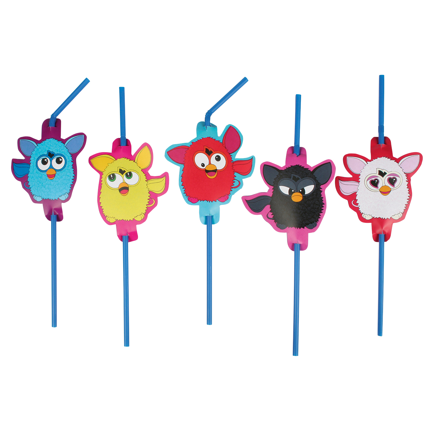Furby Drinking Straws 8pcs Candy Buffet - Party Centre - Party Centre