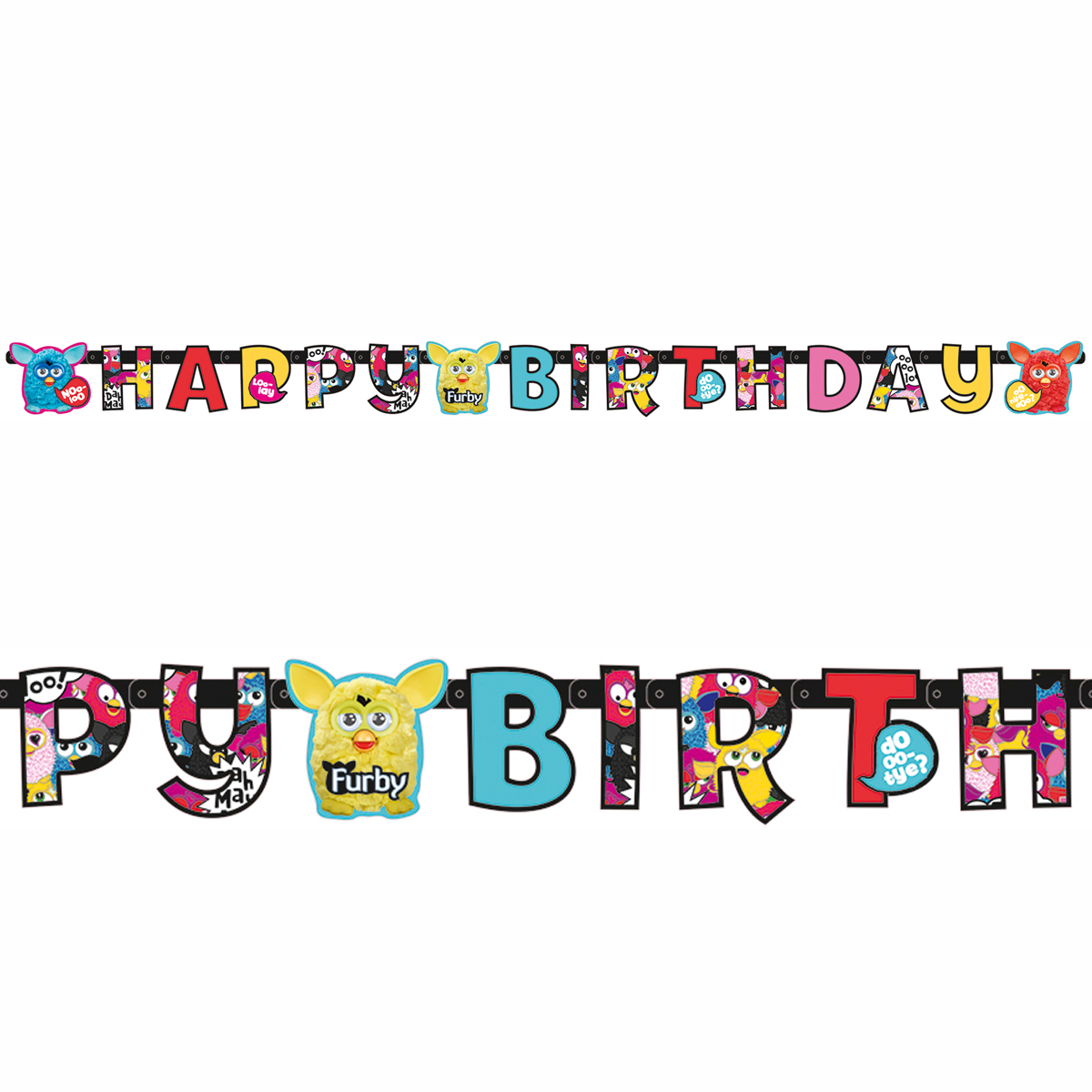 Furby Happy Birthday Banner Decorations - Party Centre - Party Centre