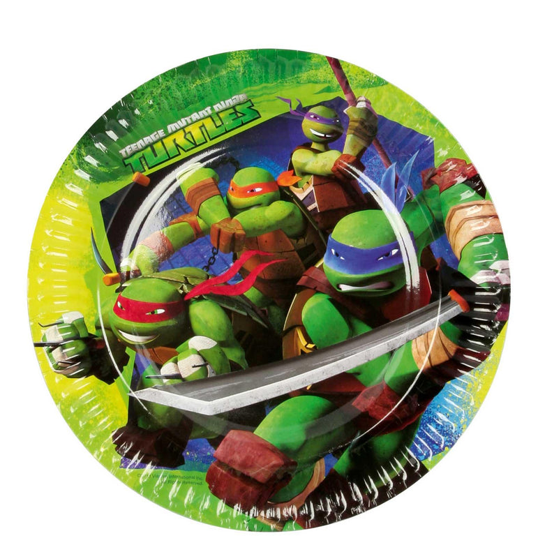 Teenage Mutant Ninja Turtles Dinner Plates 8pcs Printed Tableware - Party Centre