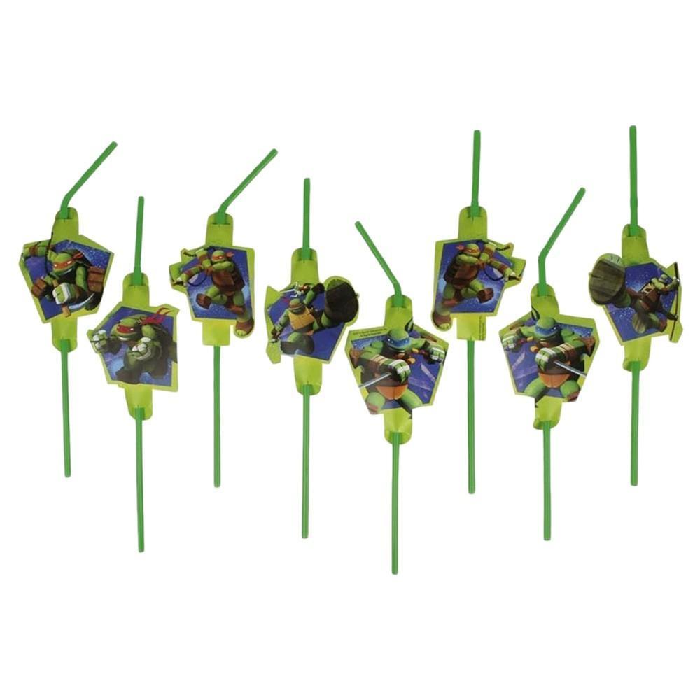 Teenage Mutant Ninja Turtles Drinking Straws 8pcs Candy Buffet - Party Centre - Party Centre