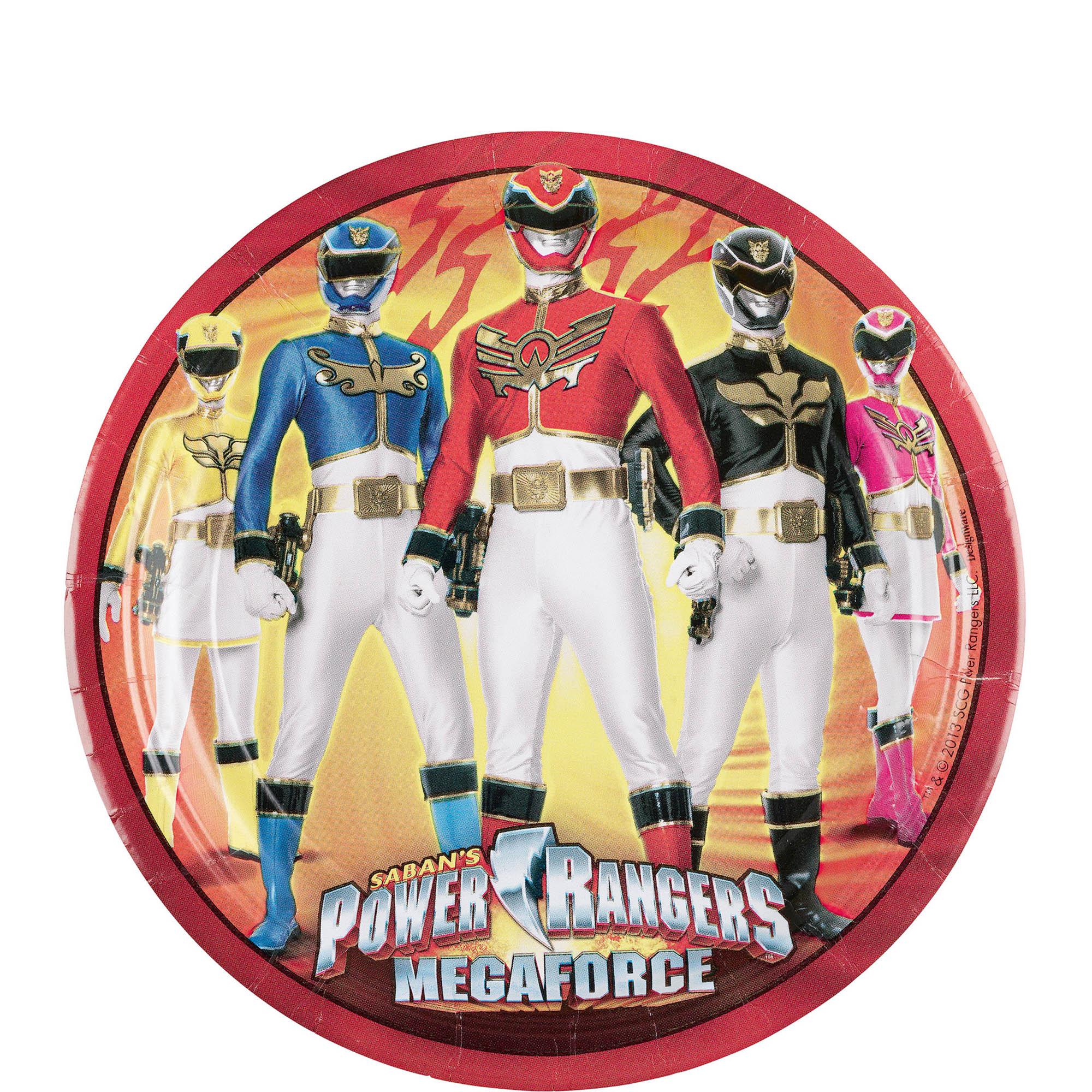 Power Rangers Mega Force Plates 9in, 8pcs Printed Tableware - Party Centre - Party Centre