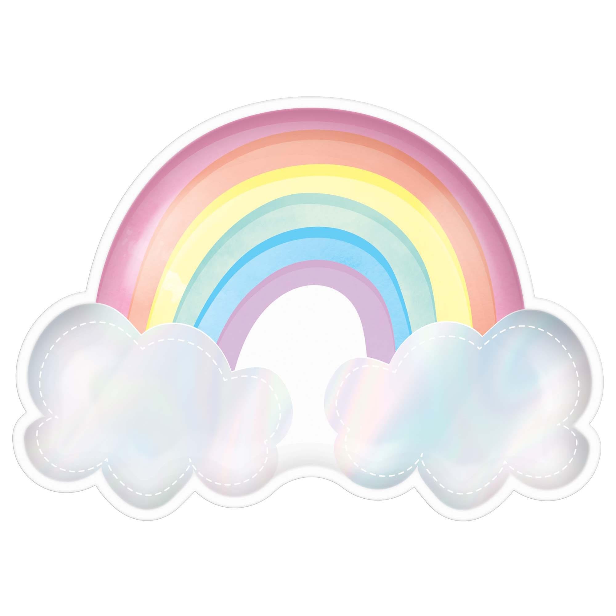 Magical Rainbow Shaped Iridescent Paper Plate 10in Solid Tableware - Party Centre - Party Centre