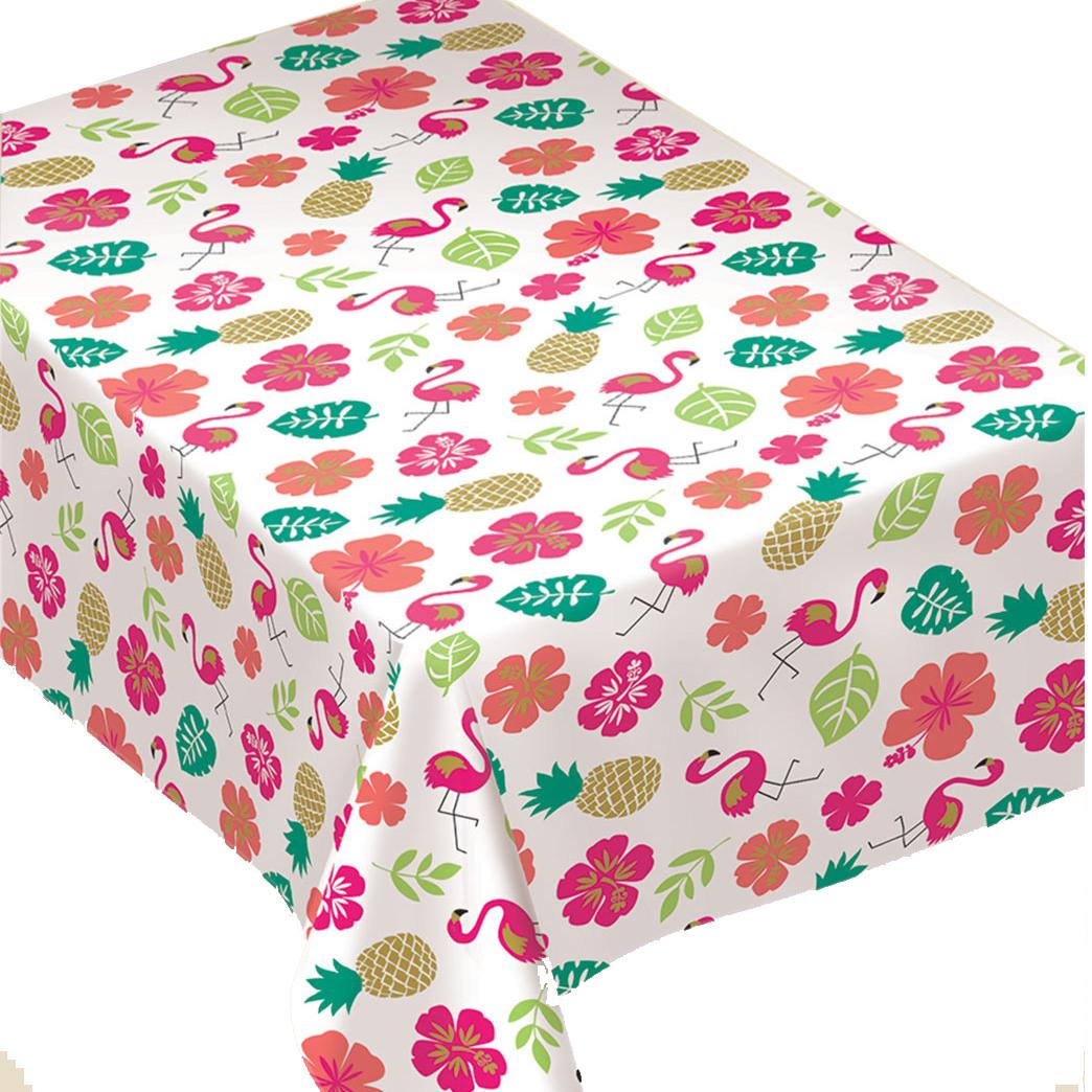 You Had Me At Aloha Flannel-Backed Vinyl Table Cover Printed Tableware - Party Centre - Party Centre