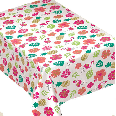You Had Me At Aloha Flannel-Backed Vinyl Table Cover Printed Tableware - Party Centre - Party Centre