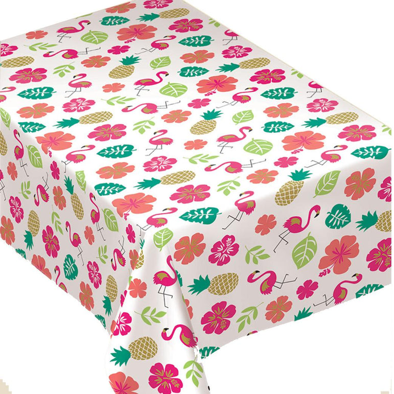 You Had Me At Aloha Flannel-Backed Vinyl Table Cover Printed Tableware - Party Centre