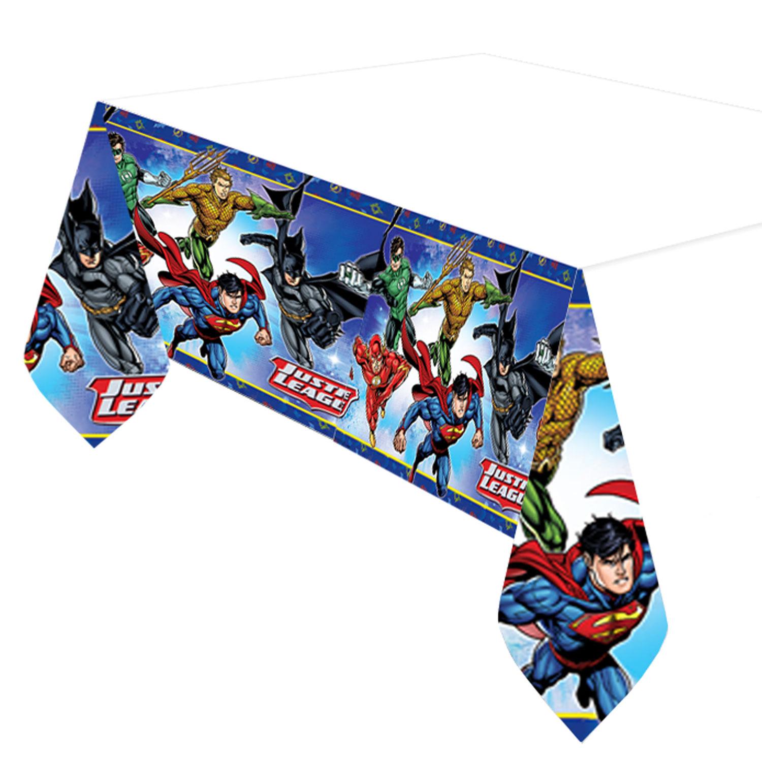 Justice League Plastic Tablecover Printed Tableware - Party Centre - Party Centre