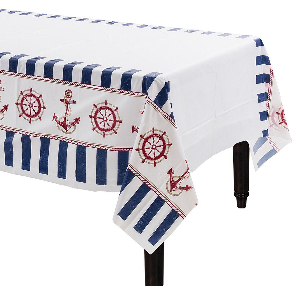 Anchors Aweigh Plastic Tablecover Printed Tableware - Party Centre - Party Centre