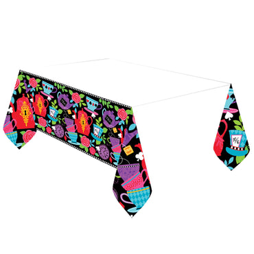 Mad Tea Party Plastic Tablecover Printed Tableware - Party Centre - Party Centre