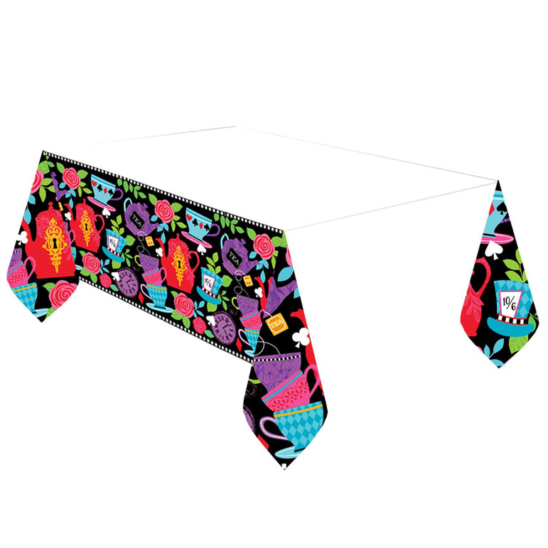 Mad Tea Party Plastic Tablecover Printed Tableware - Party Centre