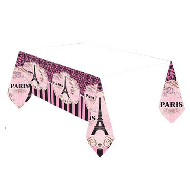A Day In Paris Plastic Tablecover Printed Tableware - Party Centre - Party Centre