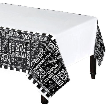 Hooray Grad Plastic Tablecover Printed Tableware - Party Centre - Party Centre