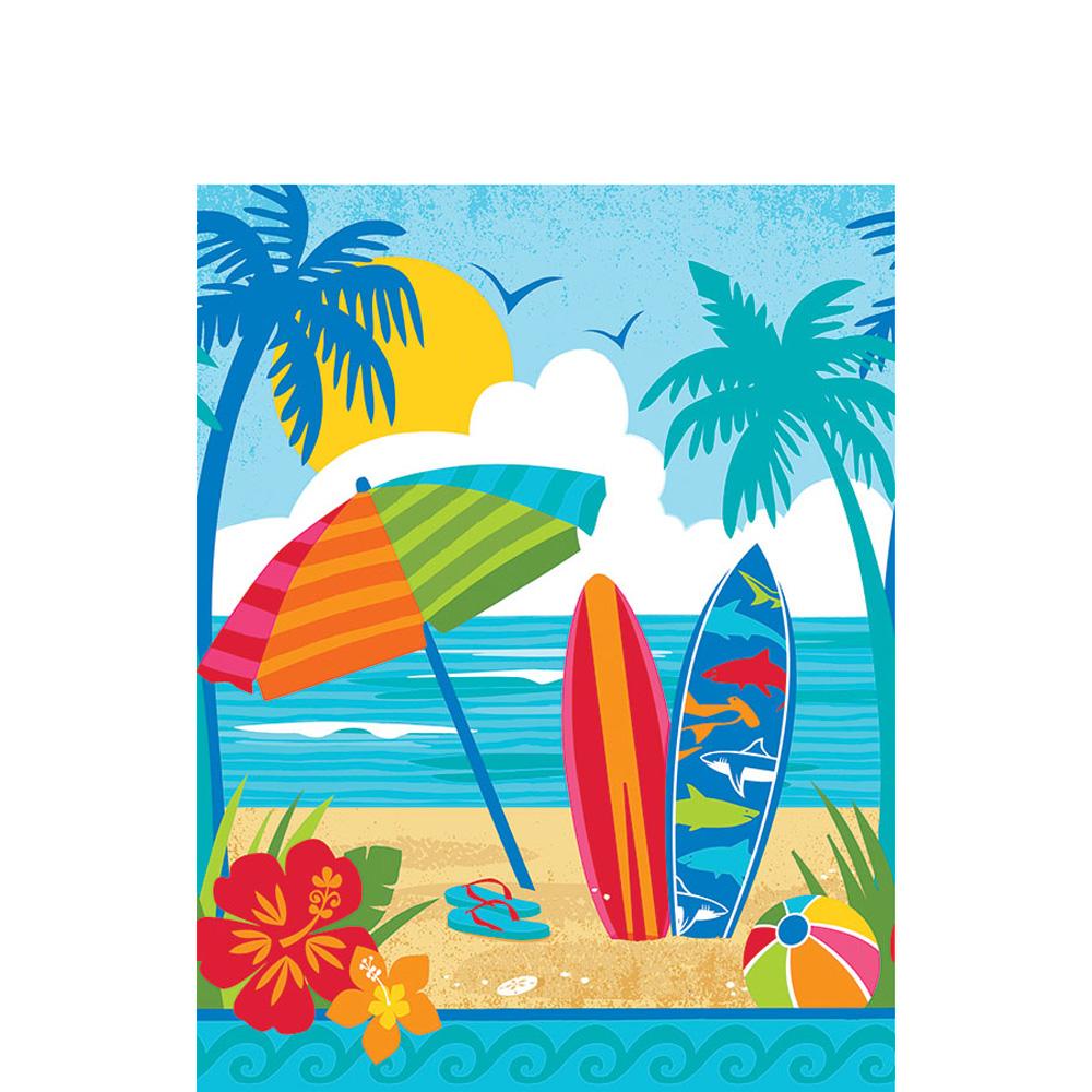 Sun And Surf Plastic Tablecover Printed Tableware - Party Centre - Party Centre