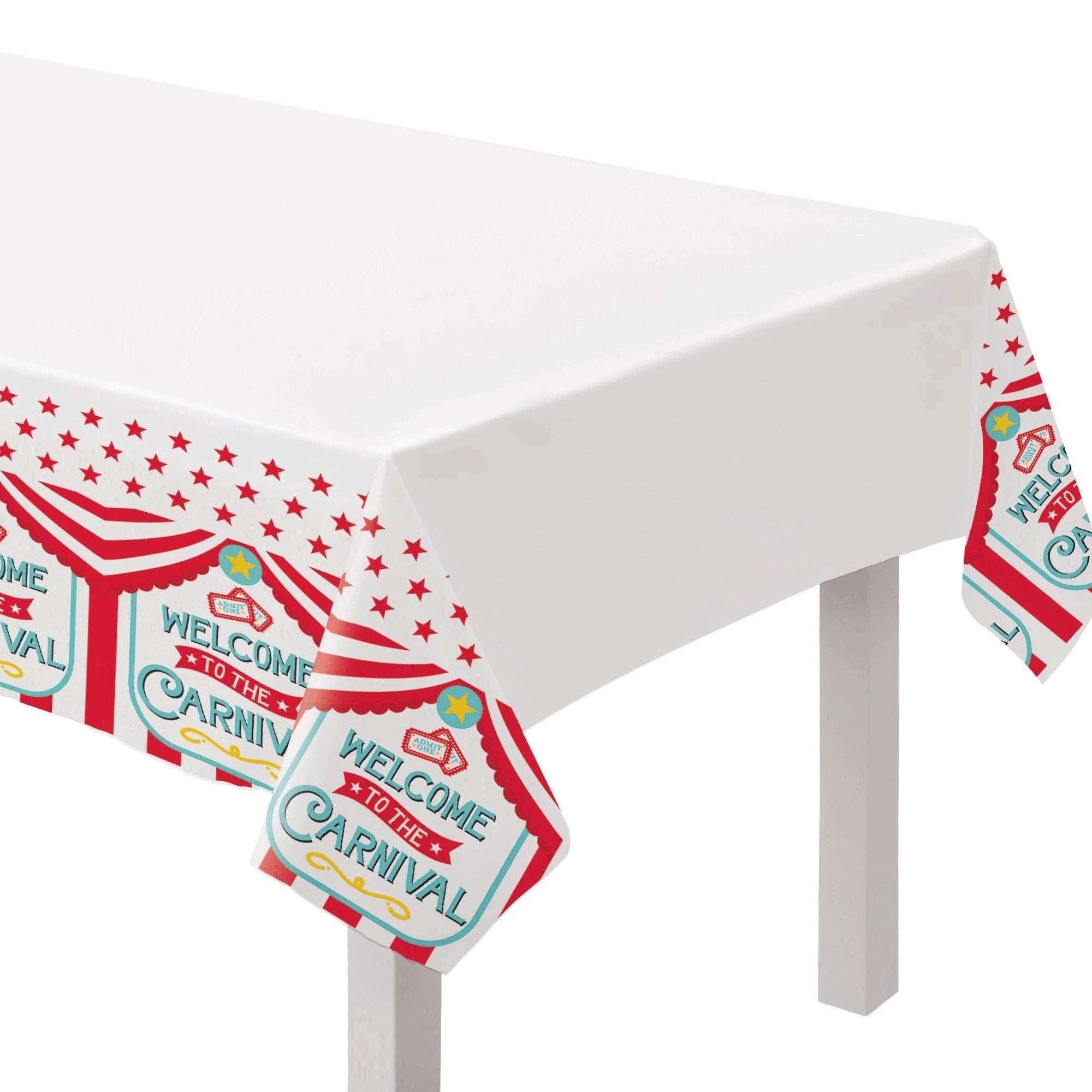 Carnival Birthday Plastic Table Cover - Party Centre