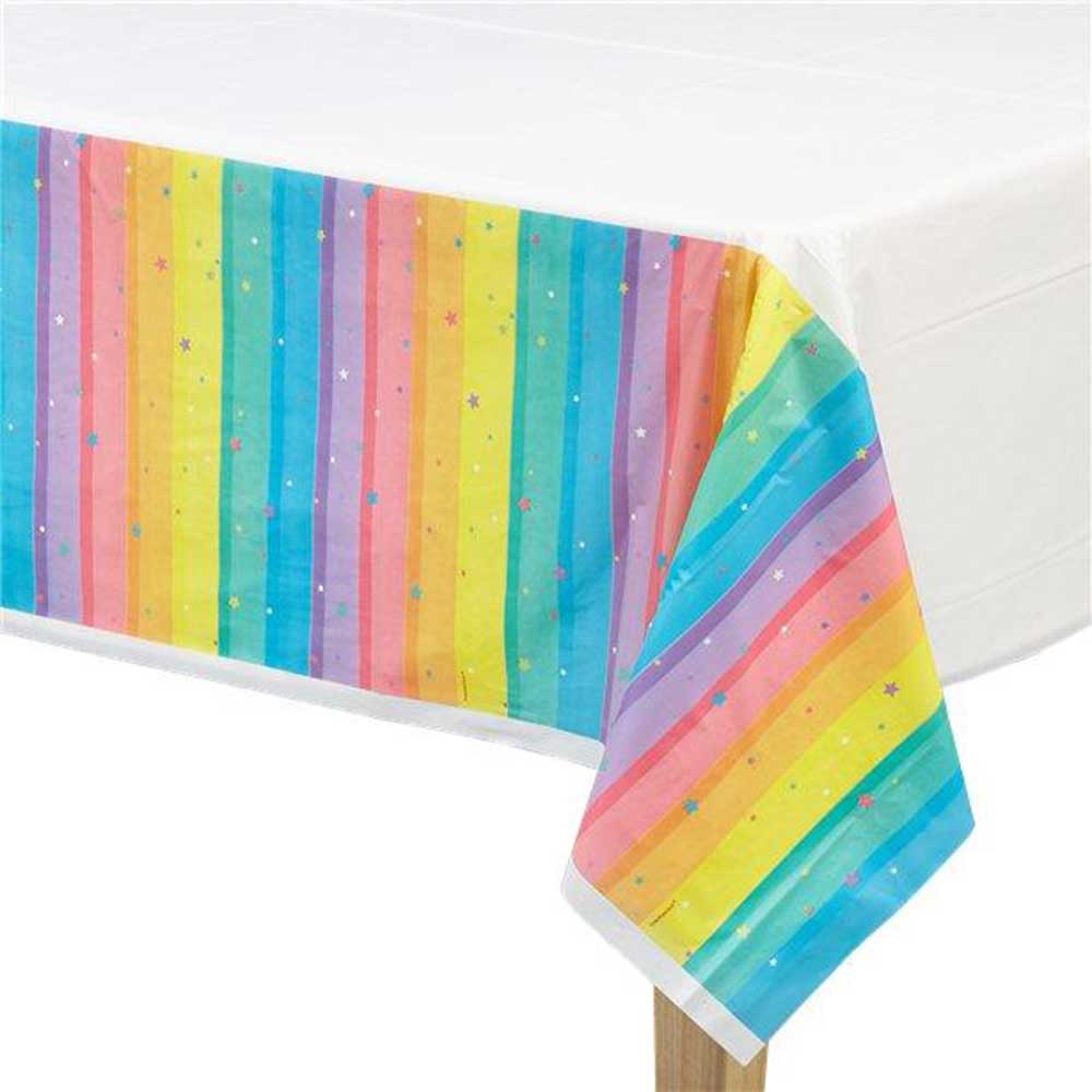 Magical Rainbow Birthday Plastic Tablecover Printed Tableware - Party Centre - Party Centre
