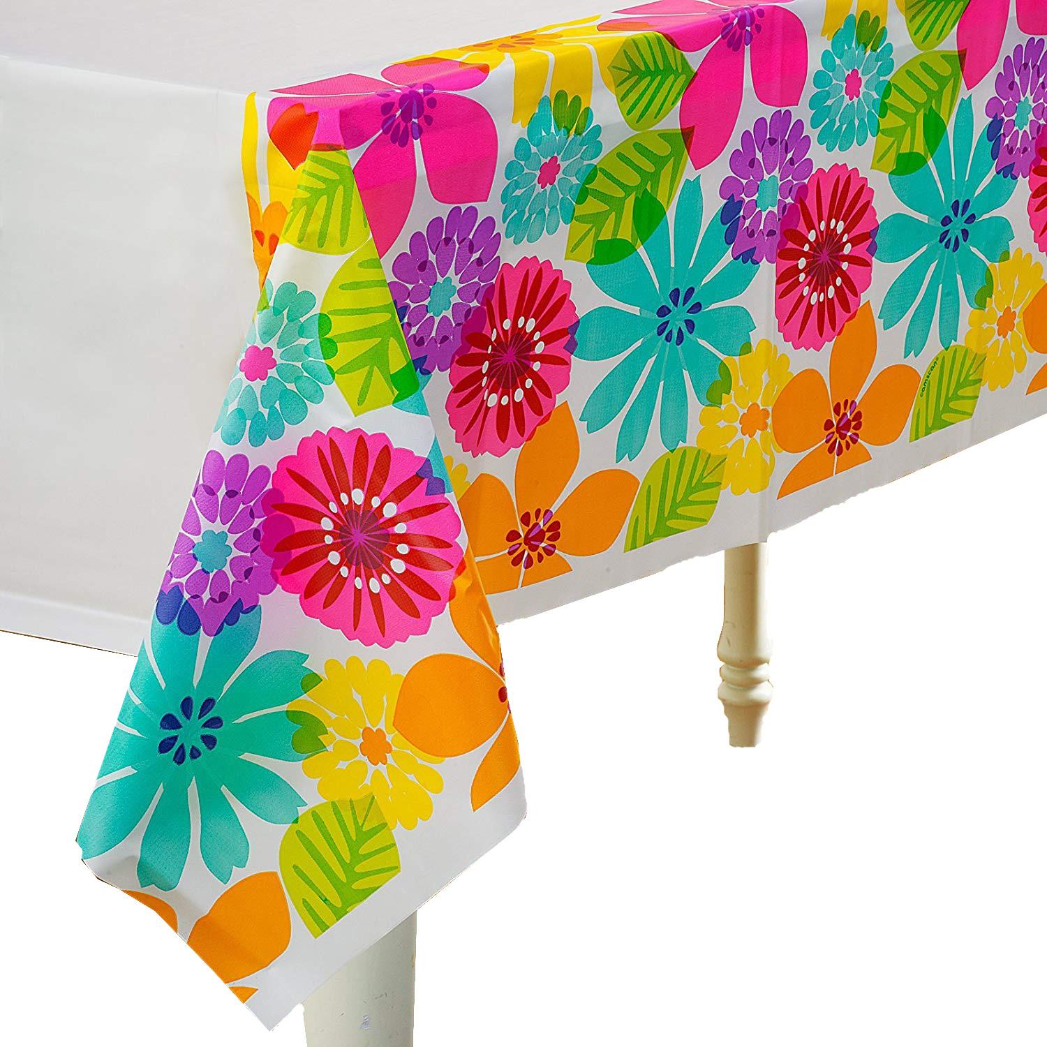 DAY IN PARADISE PLASTIC TABLECOVER 54 X 102IN Printed Tableware - Party Centre - Party Centre