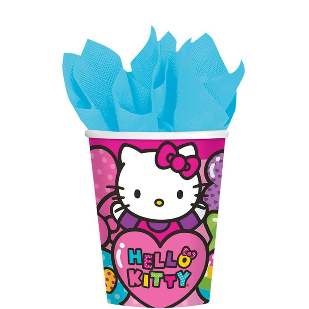 Hello Kitty Rainbow Cups 9oz, 8pcs Printed Tableware - Party Centre - Party Centre
