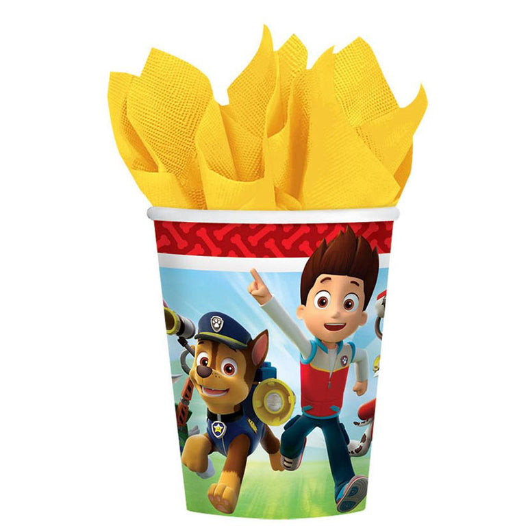 Paw Patrol Paper Cups 9oz 8pcs Printed Tableware - Party Centre