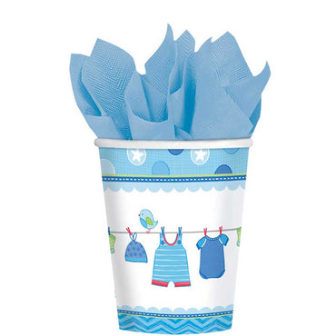Shower With Love Boy Cups 9oz, 8pcs Printed Tableware - Party Centre - Party Centre